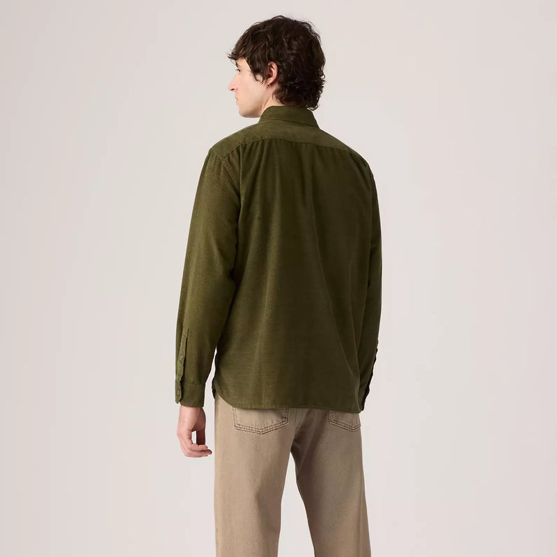 Load image into Gallery viewer, Levi's Men's Jackson Corduroy Worker Overshirt Olive Night 195730300

