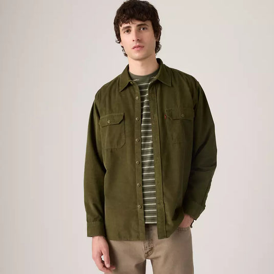 Levi's Men's Jackson Corduroy Worker Overshirt Olive Night 195730300