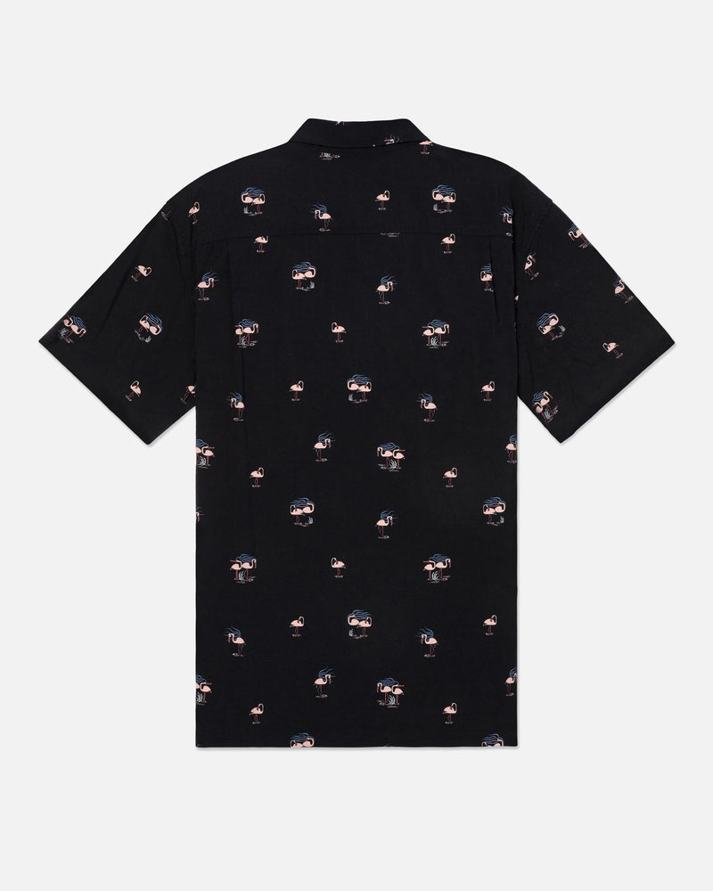 Load image into Gallery viewer, Hurley Men&#39;s Rincon Short Sleeve Shirt Black Tonal MVS0005160-H039
