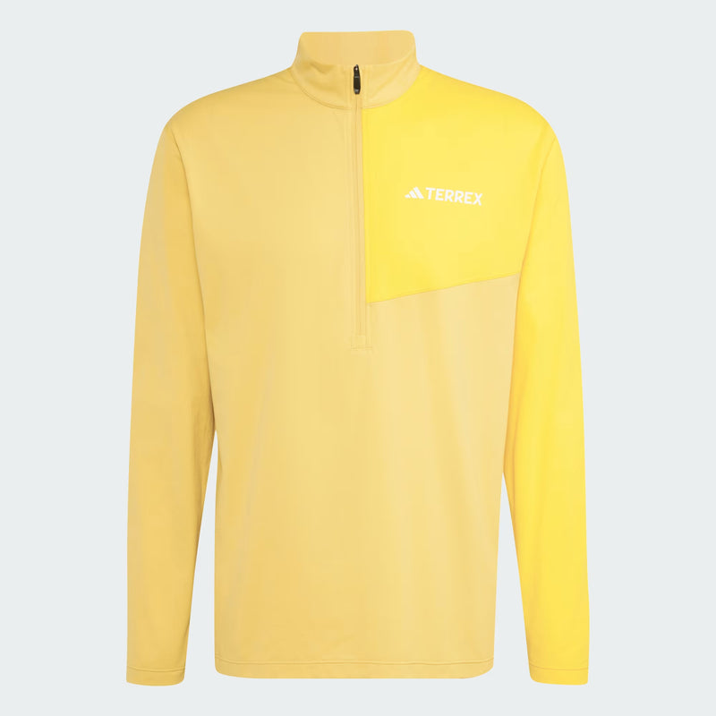 Load image into Gallery viewer, Adidas Terrex Men's Multi Climacool 1/2 Zip Long Sleeve T-Shirt Pyrite KF9891
