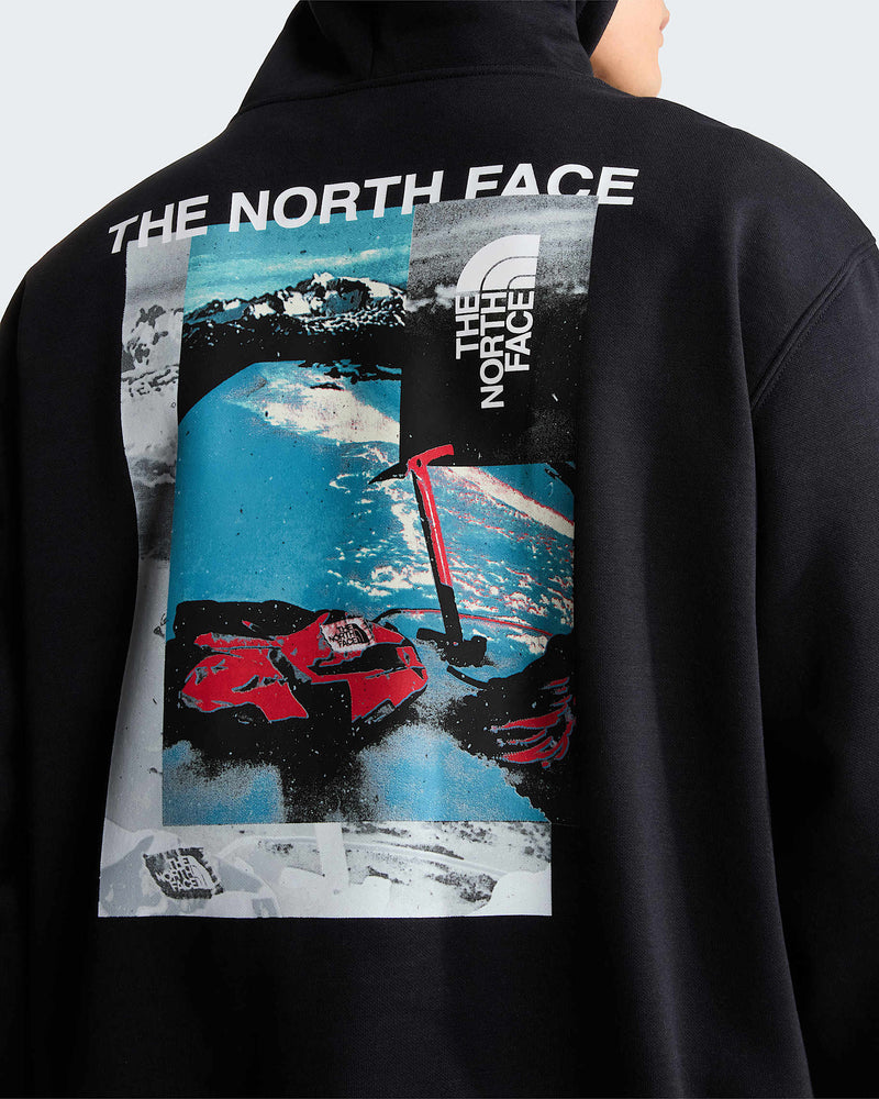 Load image into Gallery viewer, The North Face Men’s Apex ’75 Collage Relaxed Hoodie TNF Black NF0A8H54JK3

