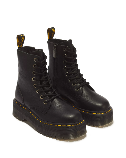 Dr.Martens Women's Jadon III Pisa Leather Platform Boots Black 26378001