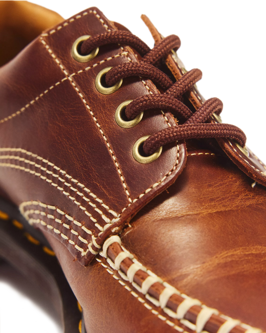 Dr.Martens Unisex Lowell Leather Moc Toe Shoes Butterscotch 31817243