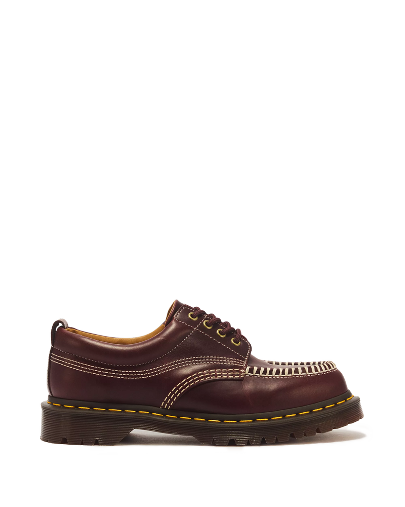 Load image into Gallery viewer, Dr. Martens Women's Lowell Leather Moc Toe Orleans Shoes Cherry Red 31817600
