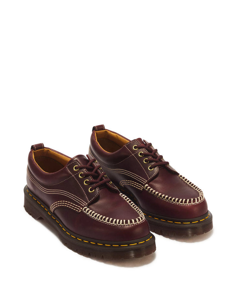 Load image into Gallery viewer, Dr. Martens Women's Lowell Leather Moc Toe Orleans Shoes Cherry Red 31817600
