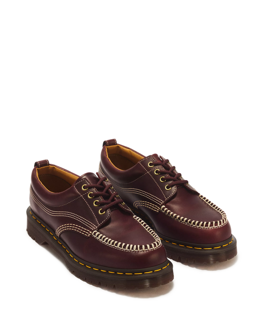 Dr. Martens Women's Lowell Leather Moc Toe Orleans Shoes Cherry Red 31817600
