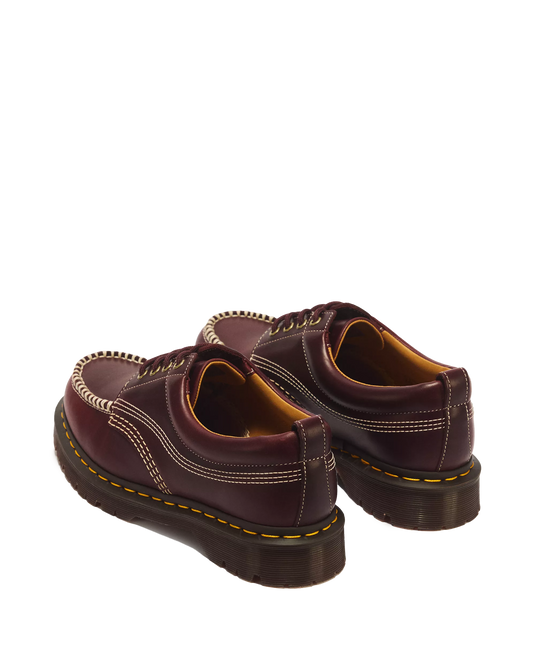Dr. Martens Women's Lowell Leather Moc Toe Orleans Shoes Cherry Red 31817600
