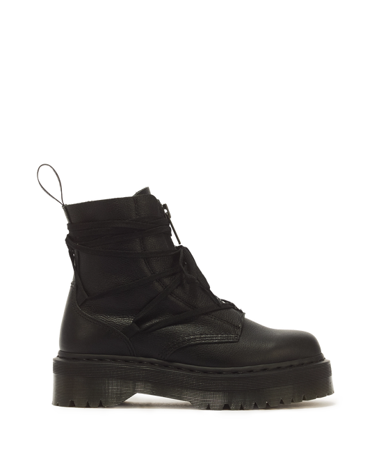 Dr. Martens Women's Jarrick II Mono Laced Leather Platform Pisa Shoes  Black 32221001