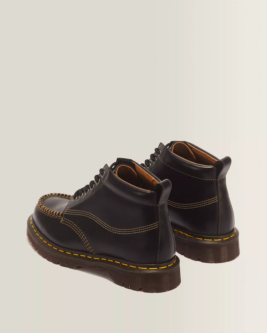 Dr. Martens Men's Lowell Chukka Moc Toe Leather Ankle Boots Black 42706001