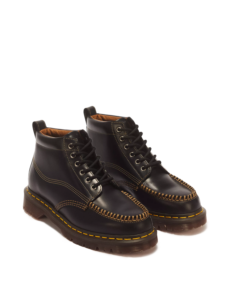 Load image into Gallery viewer, Dr. Martens Men's Lowell Chukka Moc Toe Leather Ankle Boots Black 42706001
