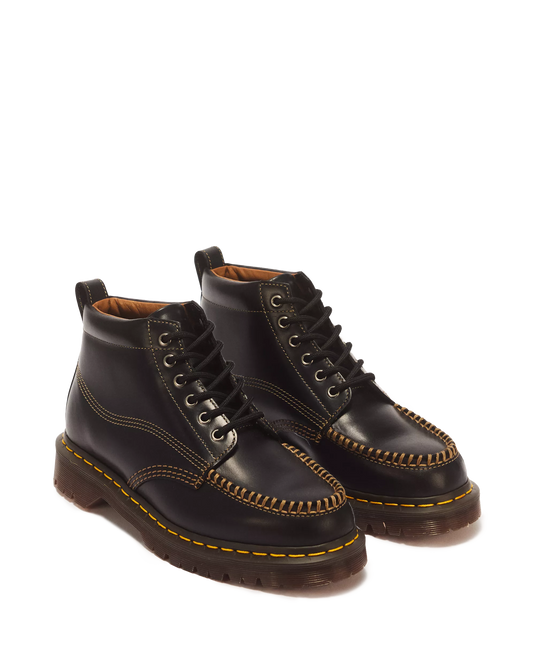 Dr. Martens Men's Lowell Chukka Moc Toe Leather Ankle Boots Black 42706001