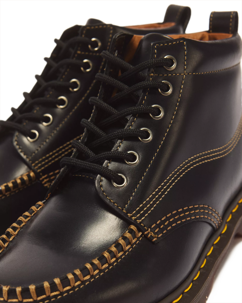 Load image into Gallery viewer, Dr. Martens Men's Lowell Chukka Moc Toe Leather Ankle Boots Black 42706001
