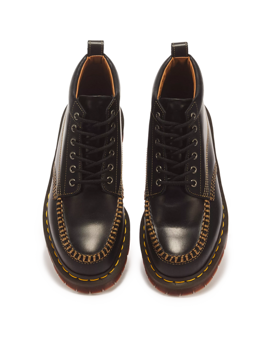 Dr. Martens Men's Lowell Chukka Moc Toe Leather Ankle Boots Black 42706001