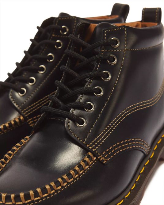 Dr. Martens Men's Lowell Chukka Moc Toe Leather Ankle Boots Black 42706001