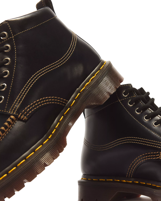Dr. Martens Men's Lowell Chukka Moc Toe Leather Ankle Boots Black 42706001