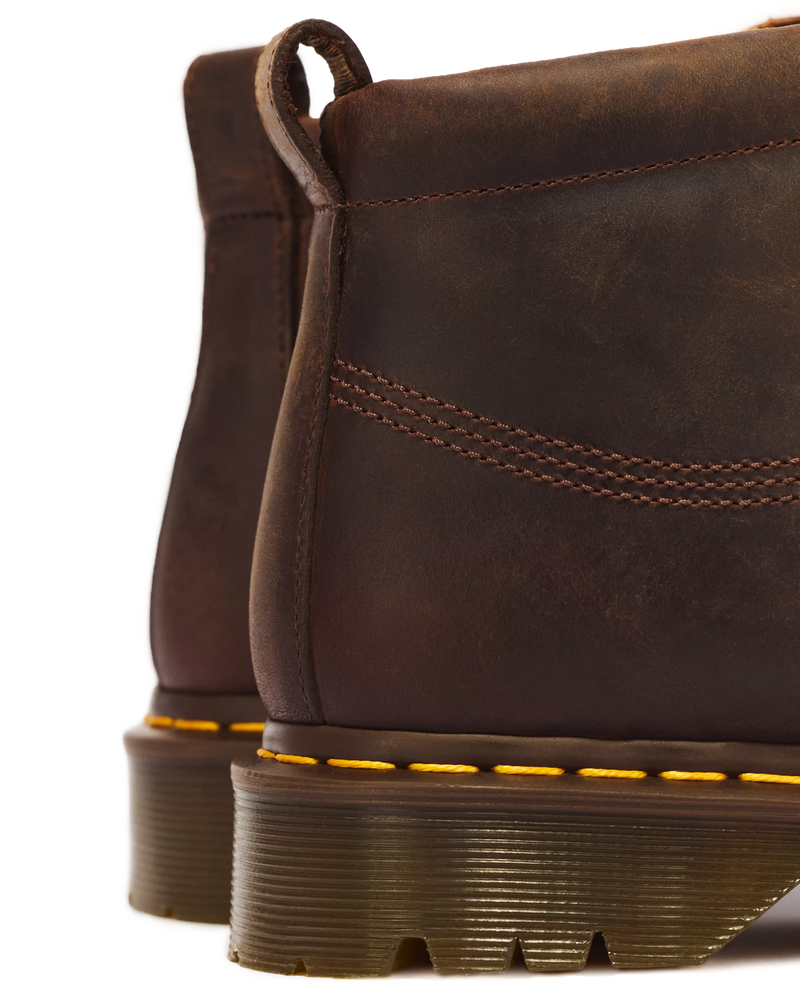 Load image into Gallery viewer, Dr. Martens Men's Lowell Chukka 6 Eye Craze Horse Moc Toe Boots Dark Brown 43350201
