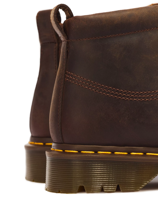 Dr. Martens Men's Lowell Chukka 6 Eye Craze Horse Moc Toe Boots Dark Brown 43350201