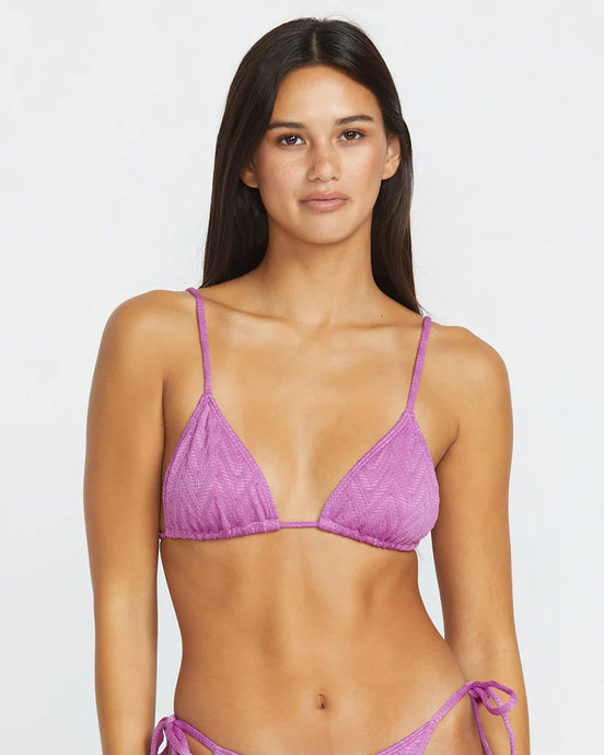 Volcom Women's V Baby Slide Triangle Bikini Top Iris Purple O1412505_IRI