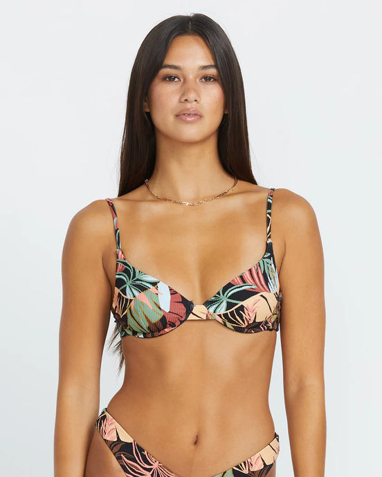 Volcom Women's Day And Night Tropic Uwire Bikini Top Multi O1512502_MLT