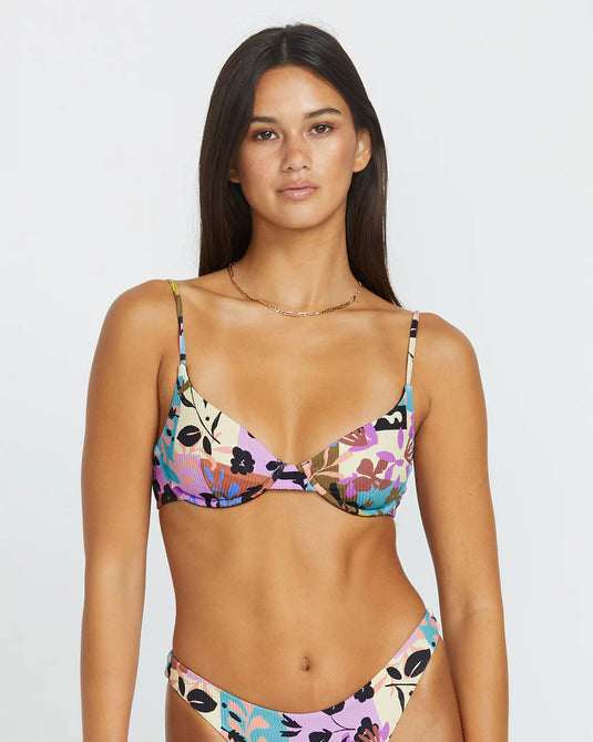 Volcom Women's Prairie Punk Uwire Bikini Top Multi O1512505_MLT