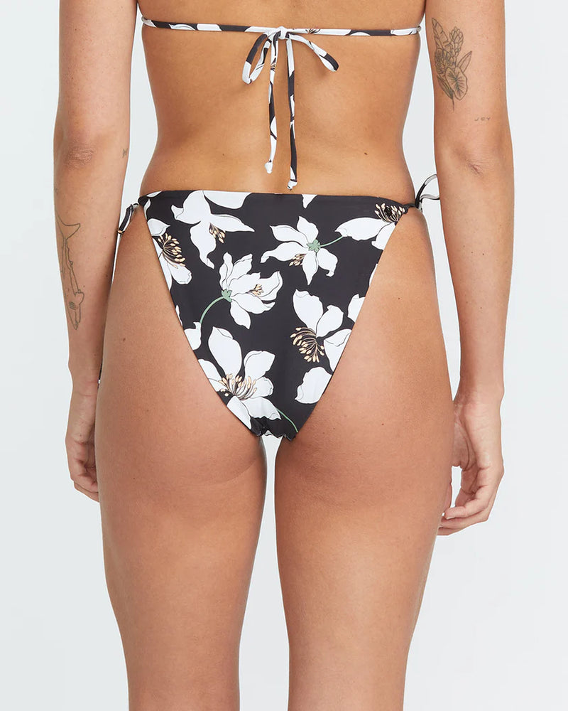 Load image into Gallery viewer, Volcom Women&#39;s Midnight Lily Skimpy Bikini Bottom Black O2312500_BLK
