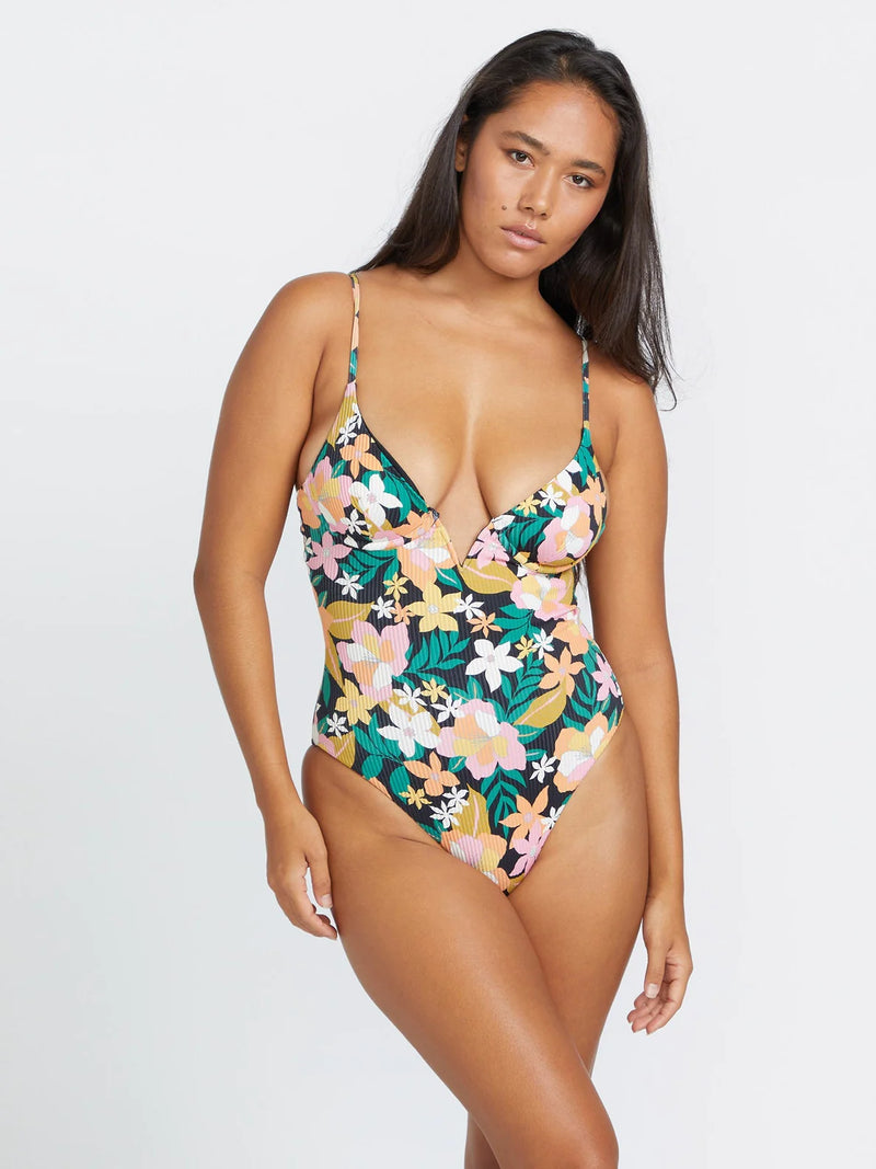 Load image into Gallery viewer, Volcom Women&#39;s Had Me At Aloha One Piece Swimsuit Multi O3012402_MLT
