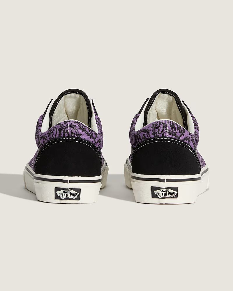 Load image into Gallery viewer, Vans Unisex Old Skool Shoes Black/Purple VN000E9TB5P
