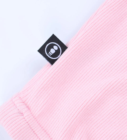 We Ride Local Women's Typo Ribbed Crop Tank Top Baby Pink FRCTTBP_SS26