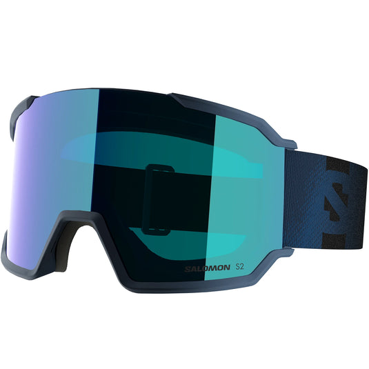 Salomon Unisex S/View 3 Mirror Lens S2 Snow Goggles Green Gables/Mid Blue L47921000