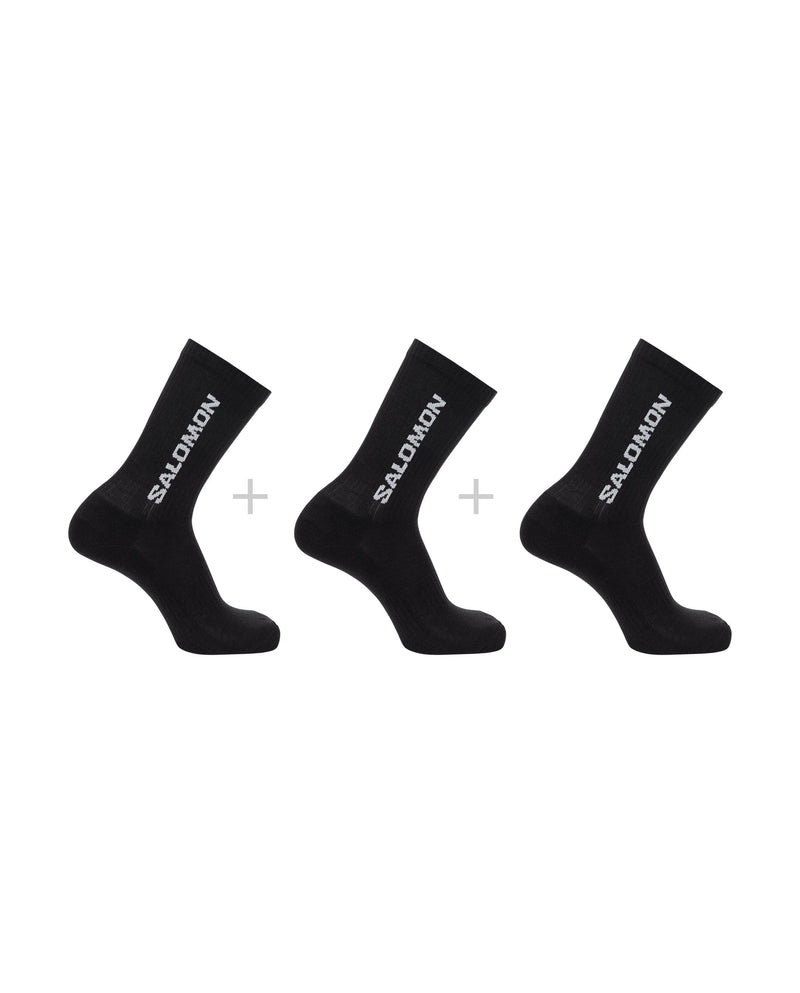 Load image into Gallery viewer, Salomon Unisex Everyday Crew Sock (3-Pack) Black/Black/Black LC2086100
