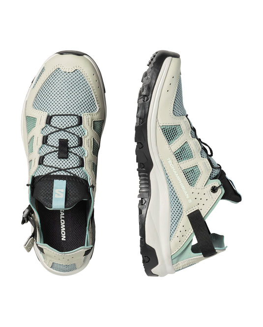 Salomon Women's Techamphibian 5.0 Sandals Green Milieu/Sea Foam/Clearly Aqua L49110700