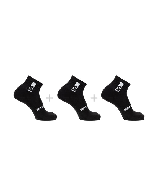 Salomon Unisex Everyday Ankle Sock (3-Pack) Black/Black/Black LC2086600