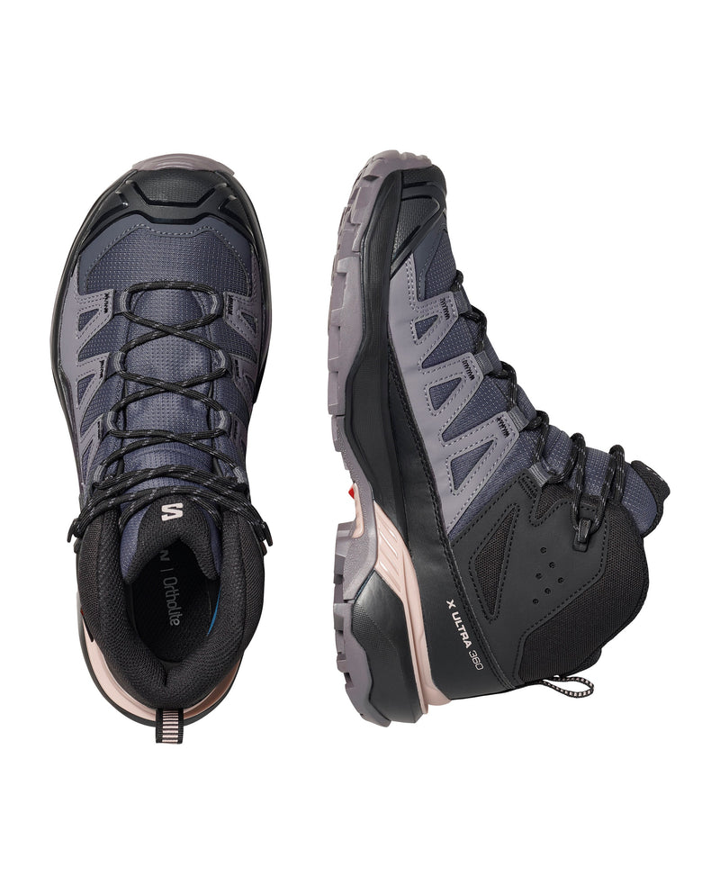 Load image into Gallery viewer, Salomon Women's X Ultra 360 Mid Gore-Tex Shoes Nine Iron/Excalibur/Shadow Gray L49101500

