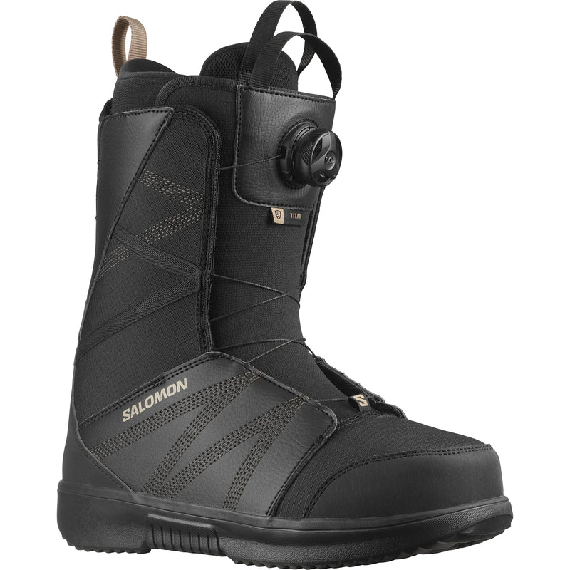 Load image into Gallery viewer, Salomon Men's Titan BOA® Snowboard Boots Black/Black/Roasted Cashew L47242900
