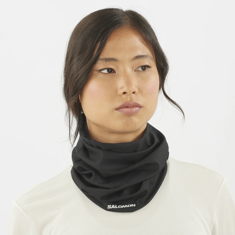 Load image into Gallery viewer, Salomon Unisex Cross Neckwarmer Deep Black LC2427800
