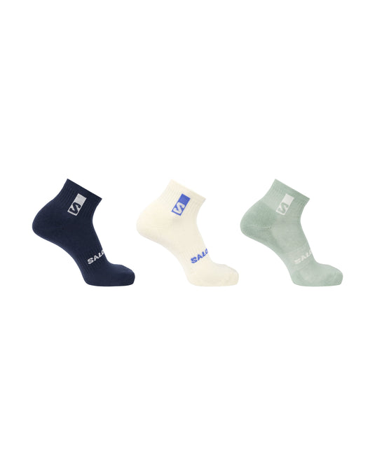Salomon Unisex Everyday Ankle Sock (3-Pack) Spellbound/Vanilla Ice/Ice Flow LC2911300