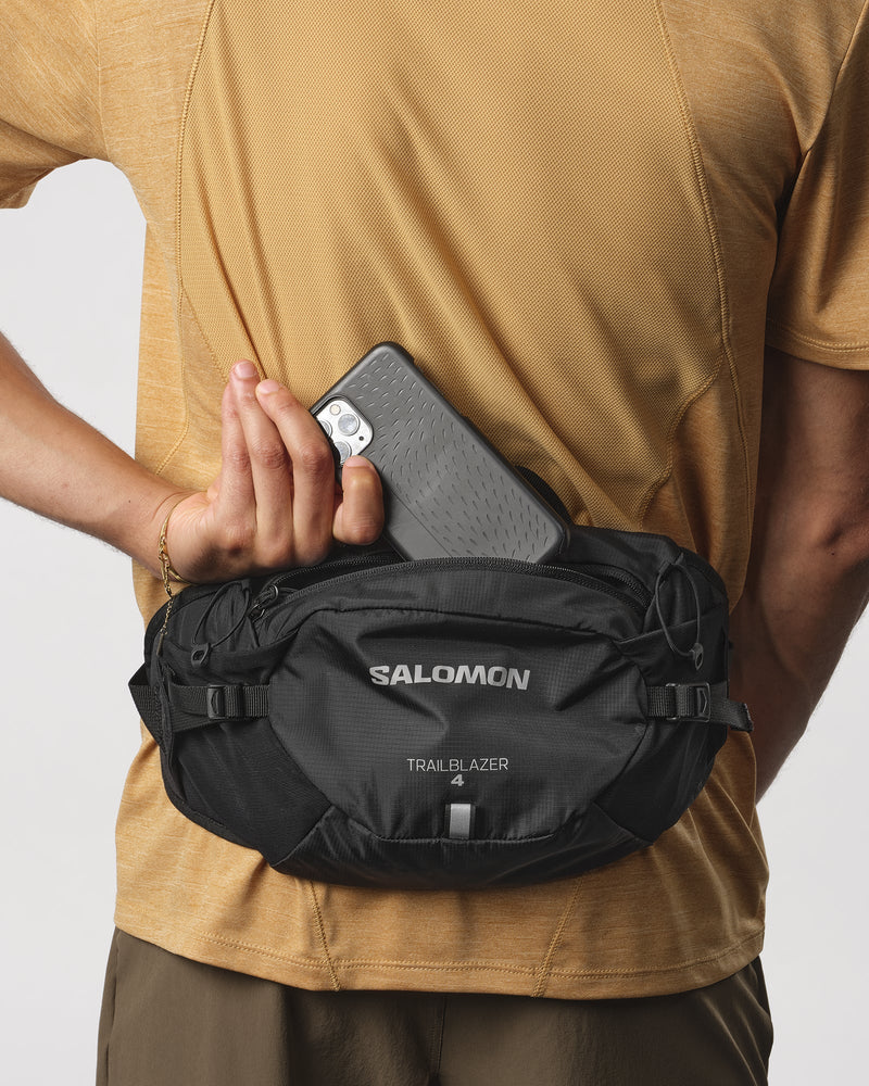 Load image into Gallery viewer, Salomon Unisex Trailblazer Belt 4L Waist Pack Black Alloy LC2183800
