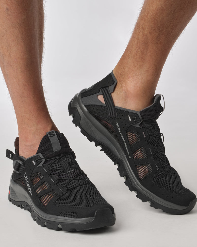 Load image into Gallery viewer, Salomon Men's Techamphibian 5.0 Sandals Black/Magnet/Monument L47115100
