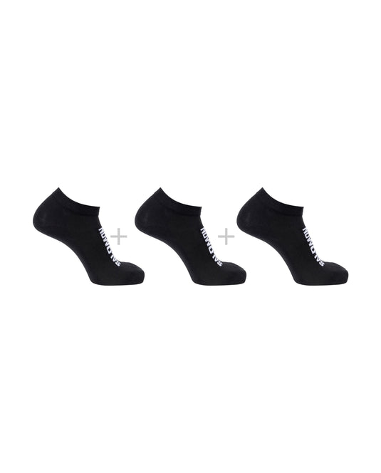 Salomon Unisex Everyday Light Low Sock (3-Pack) Black/Black/Black LC2912000