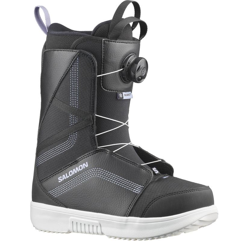 Load image into Gallery viewer, Salomon Women's Scarlet BOA® Snowboard Boots Black/Black/Persian Violet L47543000
