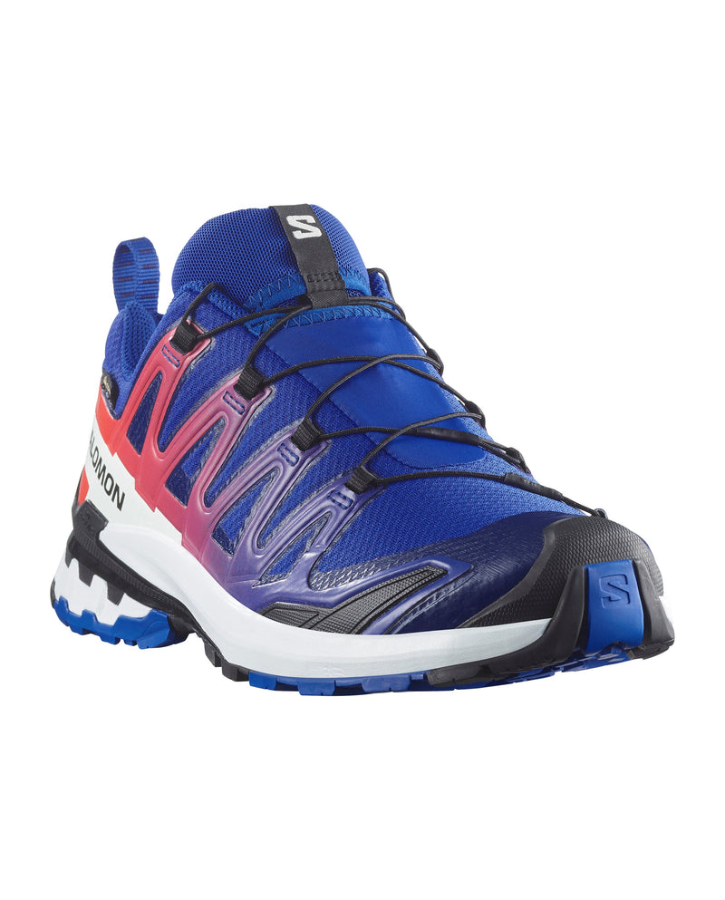 Load image into Gallery viewer, Salomon Men's XA Pro 3D V9 Gore-Tex Equipe Shoes Surf The Web/Fiery Red/White L47982600
