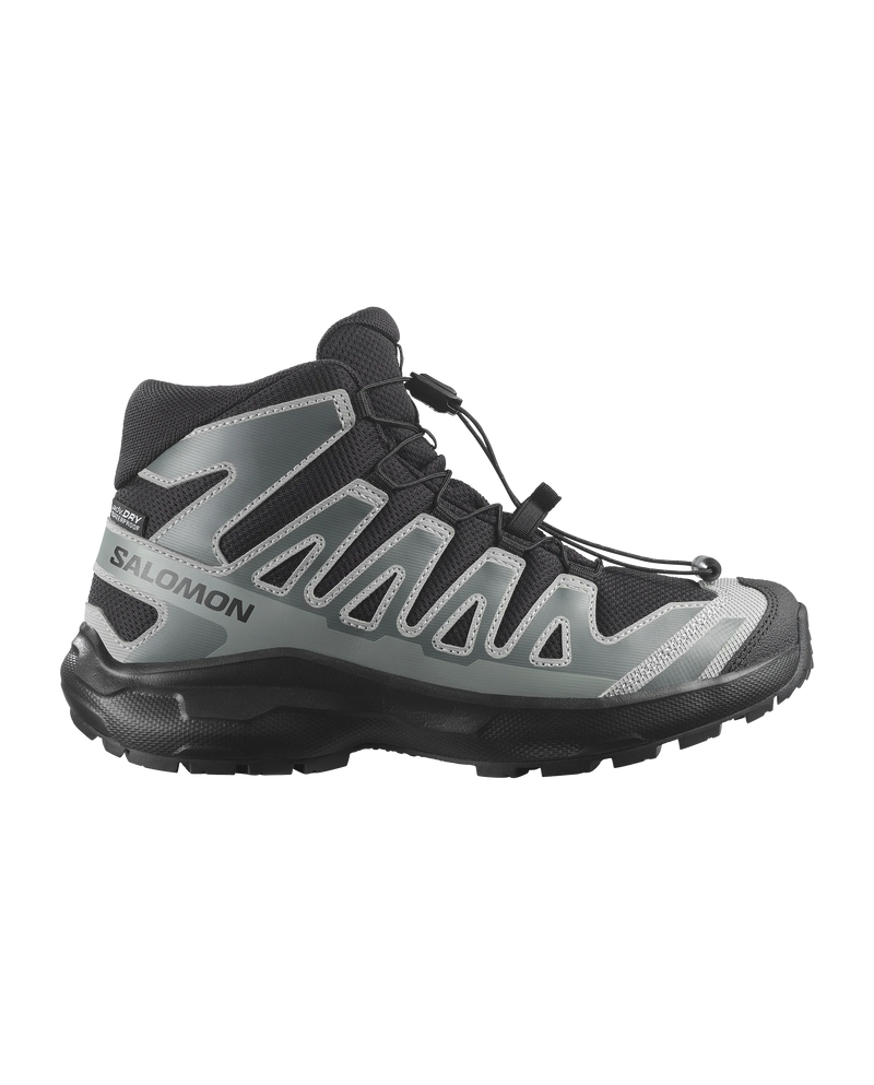Load image into Gallery viewer, Salomon Kids' XA Pro Mid Waterproof Shoes Black/Sedona Sage/Wrought Iron L4930300008

