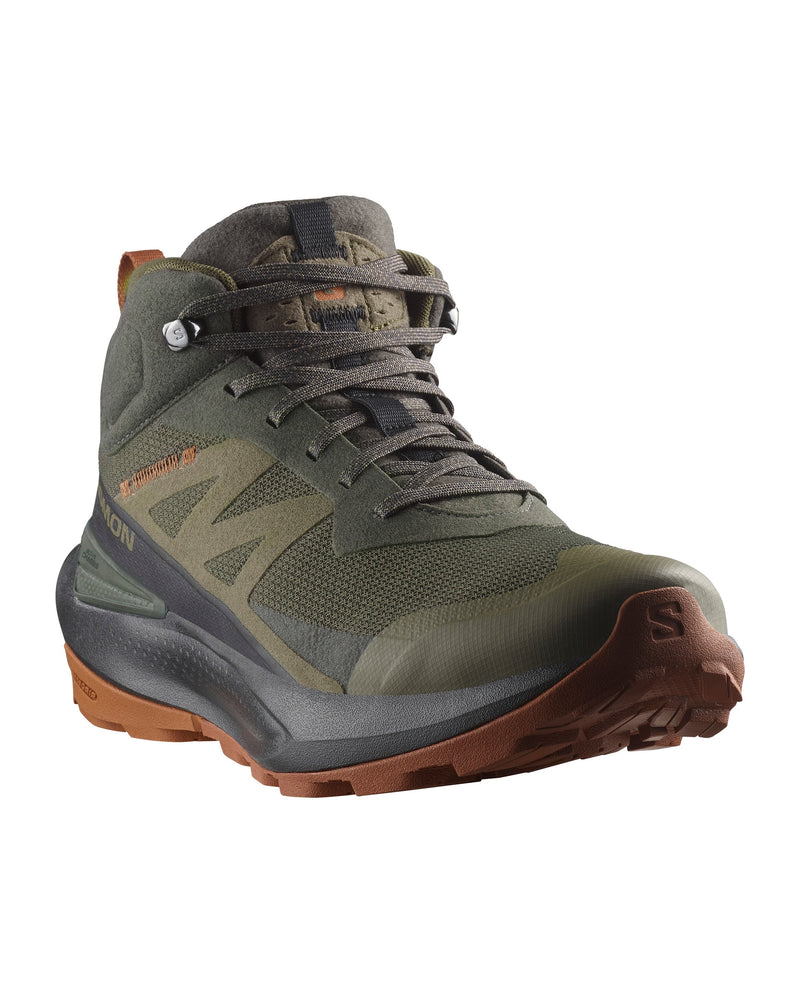 Load image into Gallery viewer, Salomon Men's Elixir Activ Mid Gore-Tex Shoes Peat/Black/Caramel Cafe L47560300
