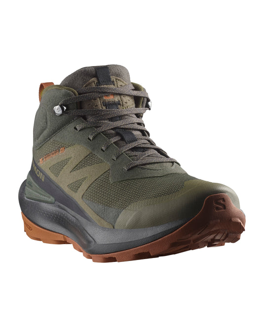 Salomon Men's Elixir Activ Mid Gore-Tex Shoes Peat/Black/Caramel Cafe L47560300