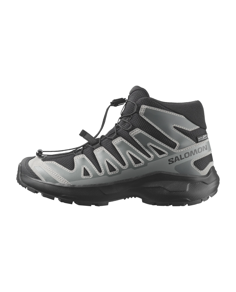Load image into Gallery viewer, Salomon Kids' XA Pro Mid Waterproof Shoes Black/Sedona Sage/Wrought Iron L4930300008
