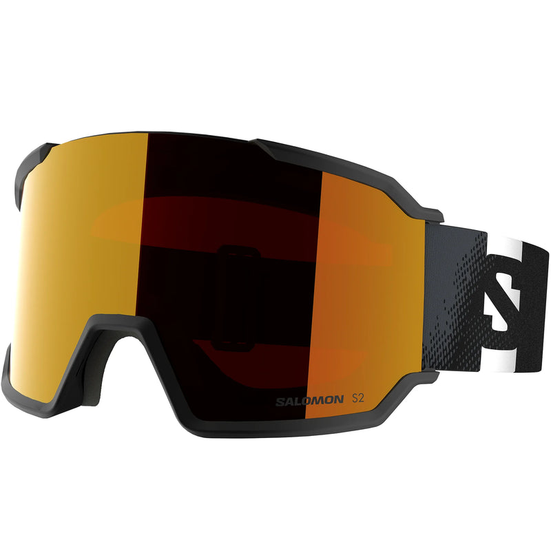 Load image into Gallery viewer, Salomon Unisex S/View 3 Mirror Lens S2 Snow Goggles Black/Mid Red L47920500
