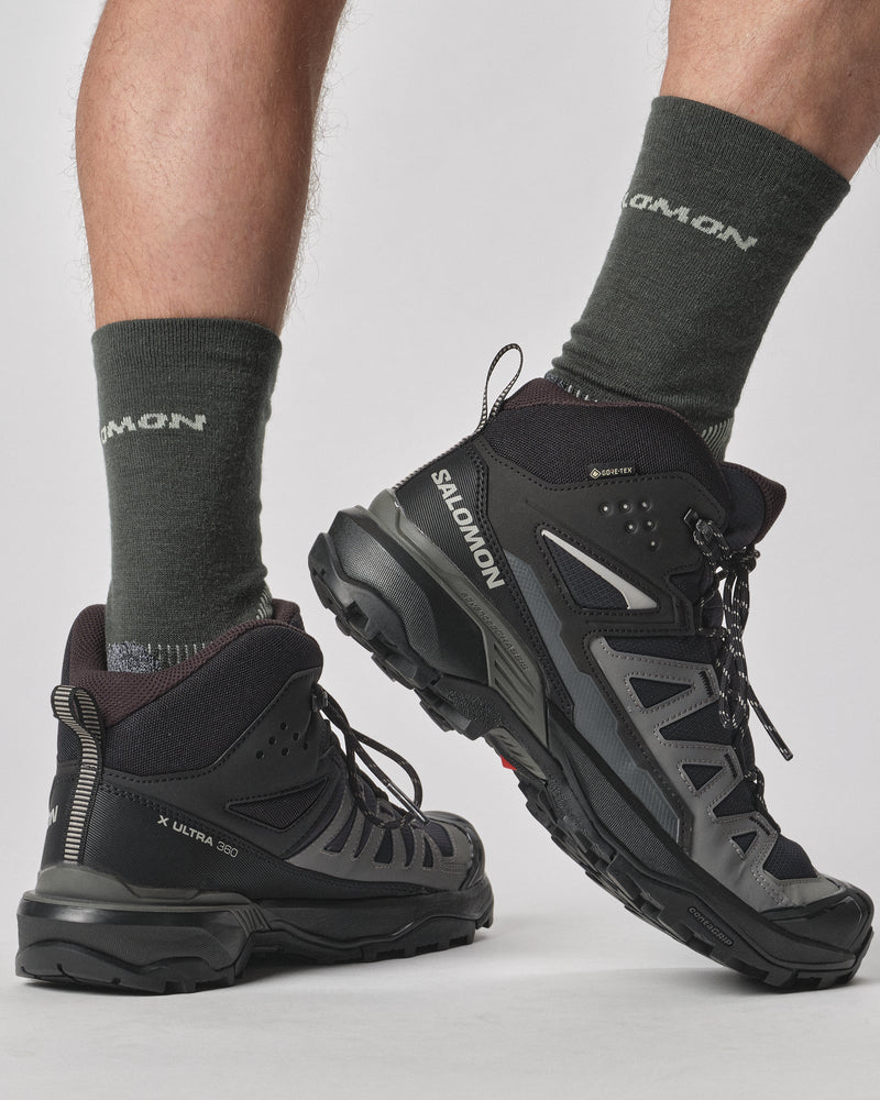 Load image into Gallery viewer, Salomon Men's X Ultra 360 Mid Gore-Tex Shoes Black/Magnet L47447600
