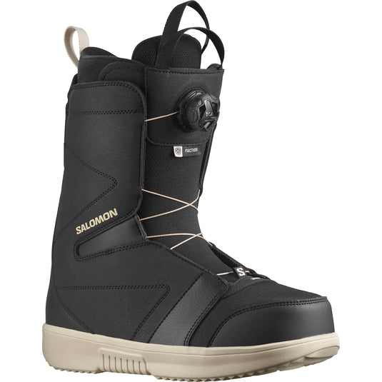 Salomon Men's Faction BOA® Snowboard Boots Black/Black/Rainy Day L47242700