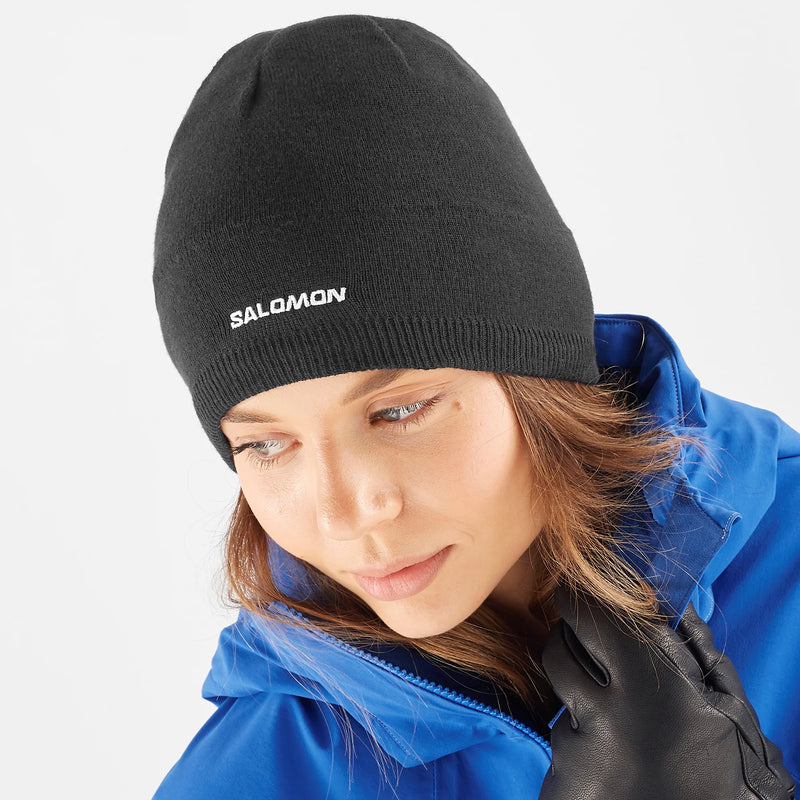 Load image into Gallery viewer, Salomon Unisex Salomon Beanie Black LC1847100
