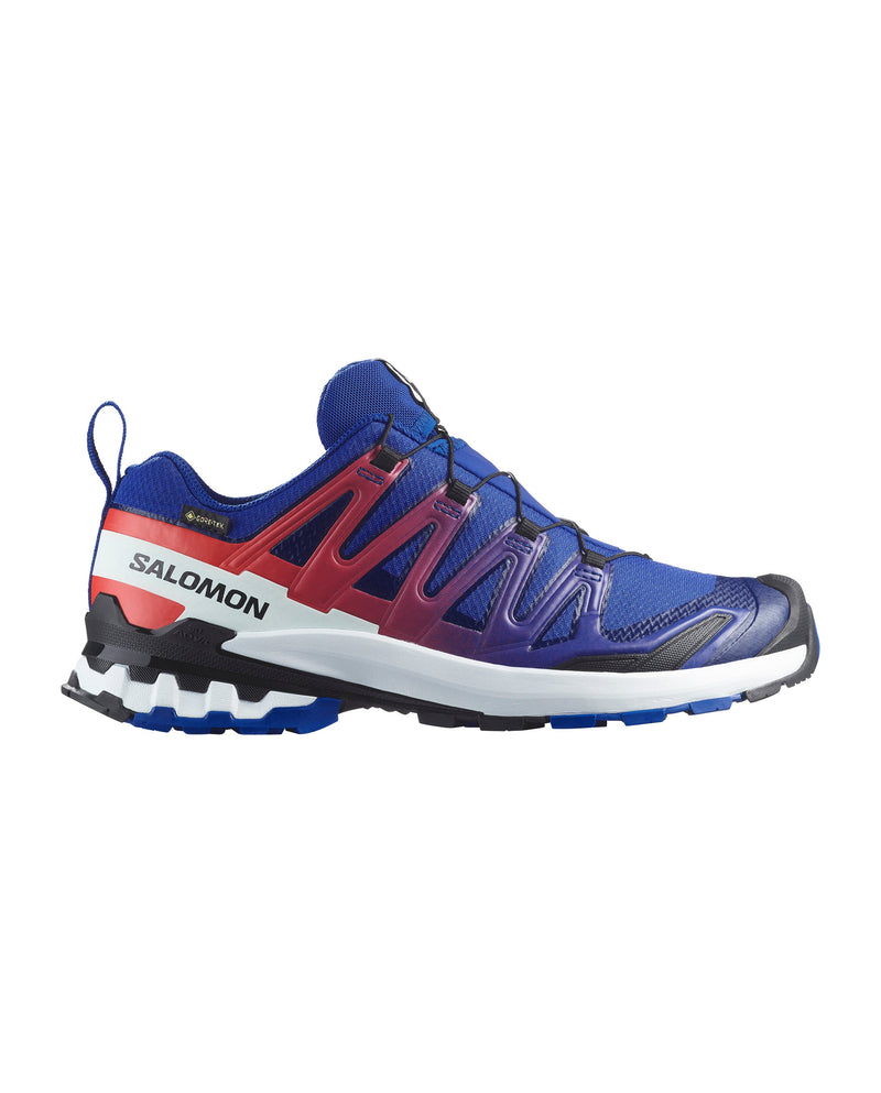Load image into Gallery viewer, Salomon Men's XA Pro 3D V9 Gore-Tex Equipe Shoes Surf The Web/Fiery Red/White L47982600
